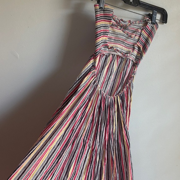 Roxy Strapless Multicolor Striped Maxi Dress - Picture 4 of 4